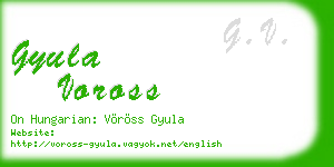 gyula voross business card